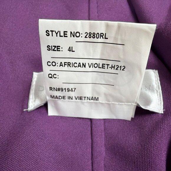 Dessy Womens African Violet Polyester Strapless Formal Gown Full Length Size 4L - Picture 8 of 12